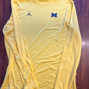 Jordan Yellow Long Sleeve Men's Shirt
